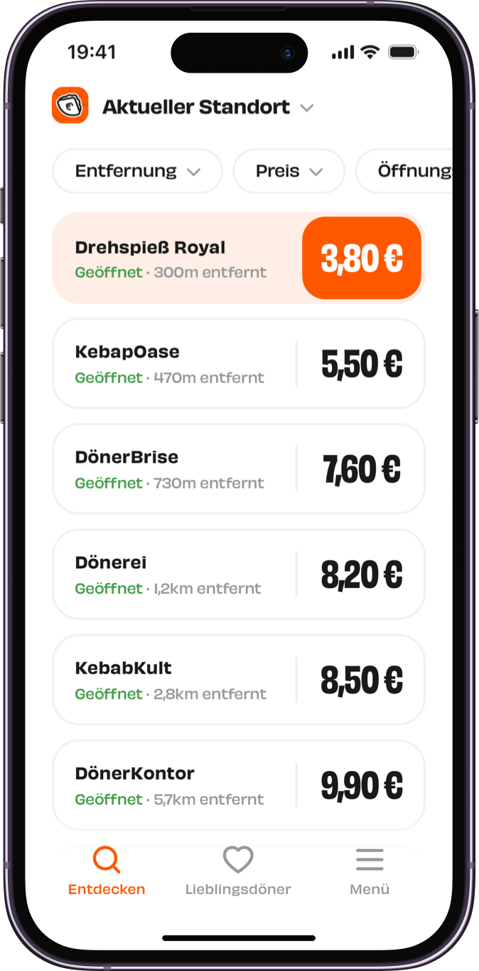 App-Vorschau auf einem Smartphone